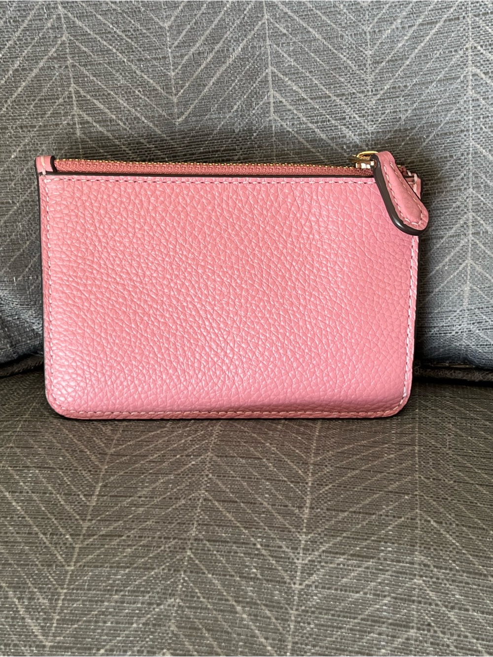 Coach Pink Bundle. Pink and Brown Leather Wristlet, Card Case & Flip Flops - Picture 8 of 16